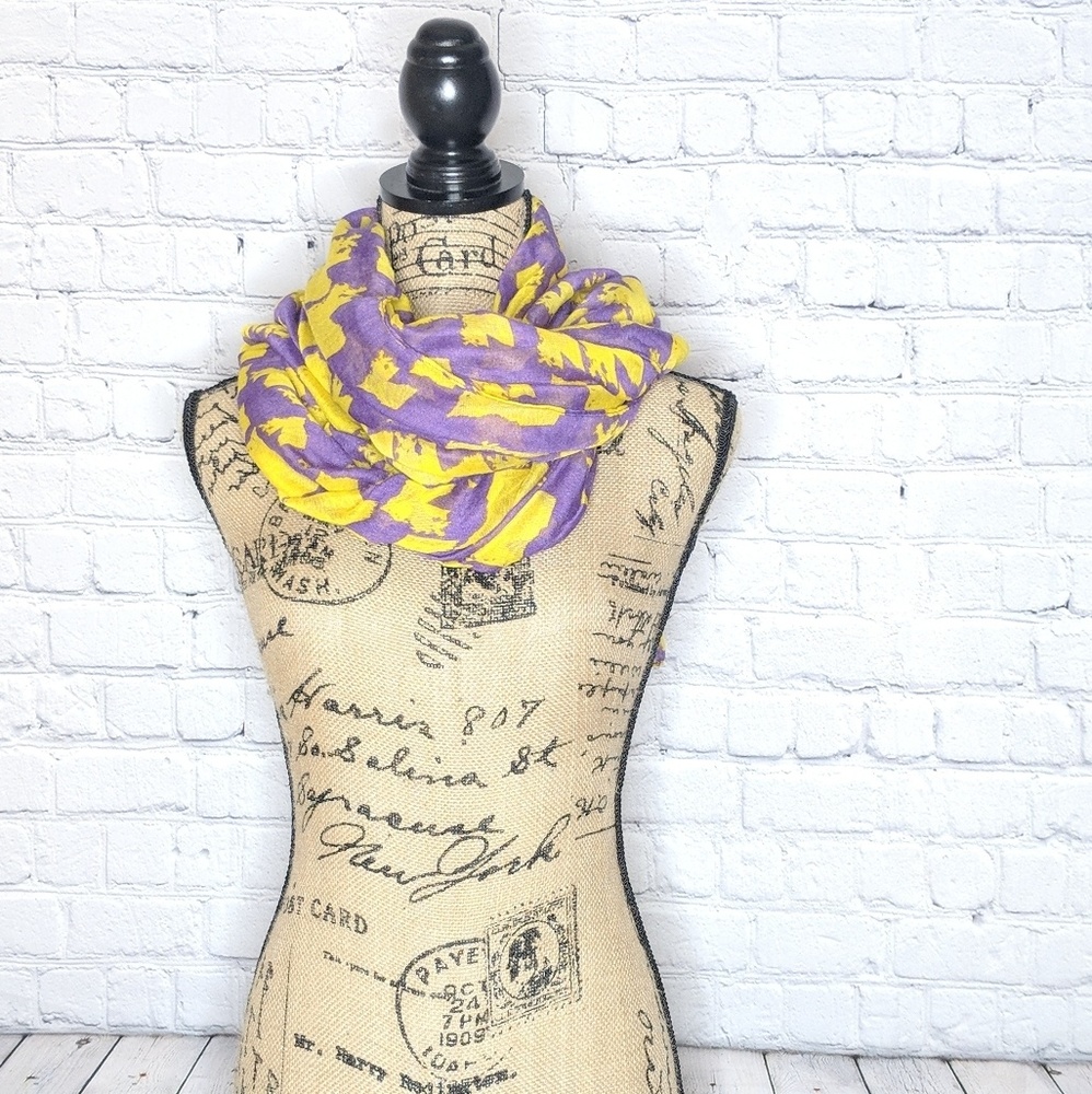 Louisiana purple and gold scarf